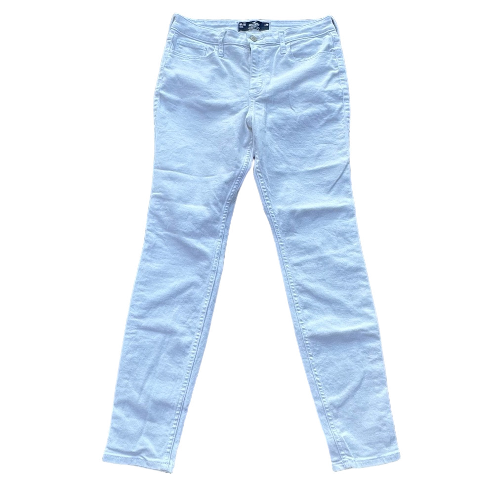 Hollister Jeans Womens White 29R High Rise Super Skinny Soft Stretch